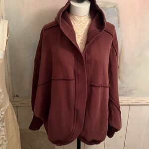 Free people Coco Hooded Cardi sweater shirt super oversized